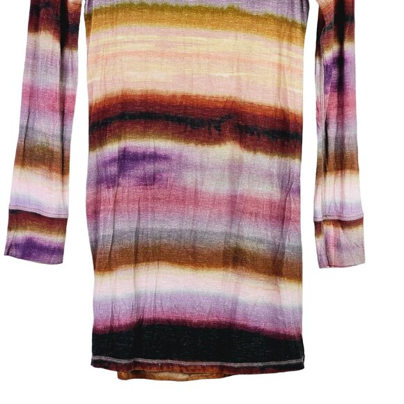 Young Fabulous & Broke YFB Long Sleeve Mini Tie Dye Bodycon Soft RARE Dress, M - Picture 3 of 7